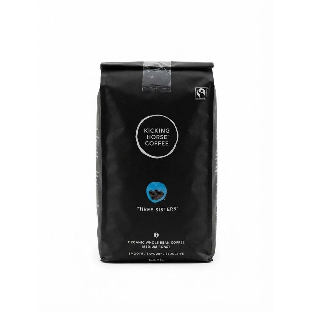 Kicking Horse Coffee Three Sisters Whole Bean Medium Roast 2.2 lb Organic